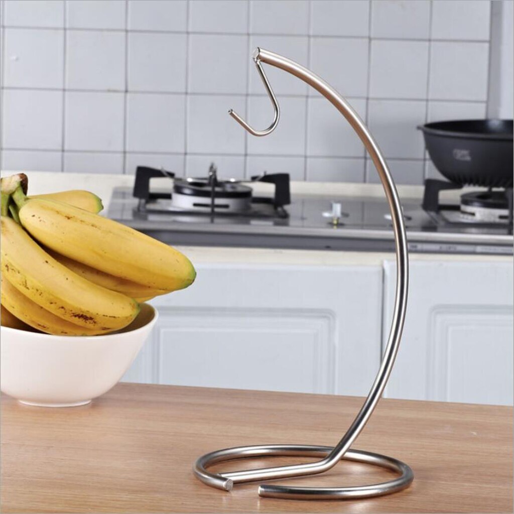 Bänkskiva frukt förvaring arrangör bambu banan krok hängare stativ fityle diversifierade skafferi fungerar frukt ställ banan hållare