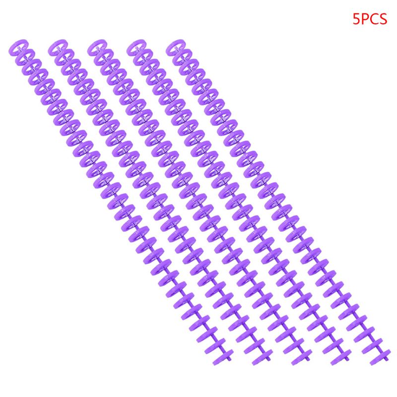 5pcs Plastic Loose Leaf Link Spiral Spring Binder Ring for 30 Holes A4 Notebook G92E