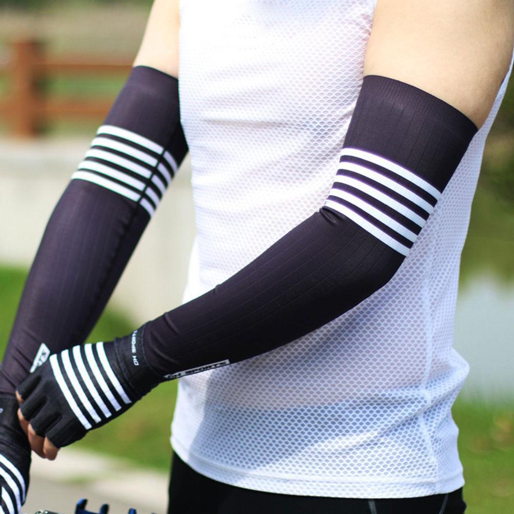 Radfahren Ärmel Reflektierende Sport Arm Kompression Basketball Radfahren Arm Wärmer Sommer Laufschuhe UV Volleyball Sonnencreme Bands