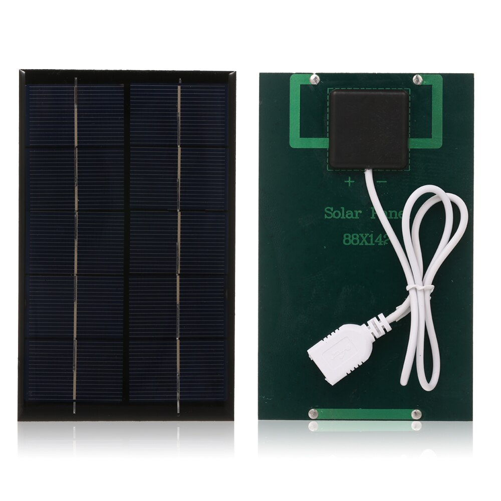 2.5W/5V Portable Solar Panel Mini Solar Charger With USB Port Silicon Compact Solar Phone Charger for Camping Hiking Traveling