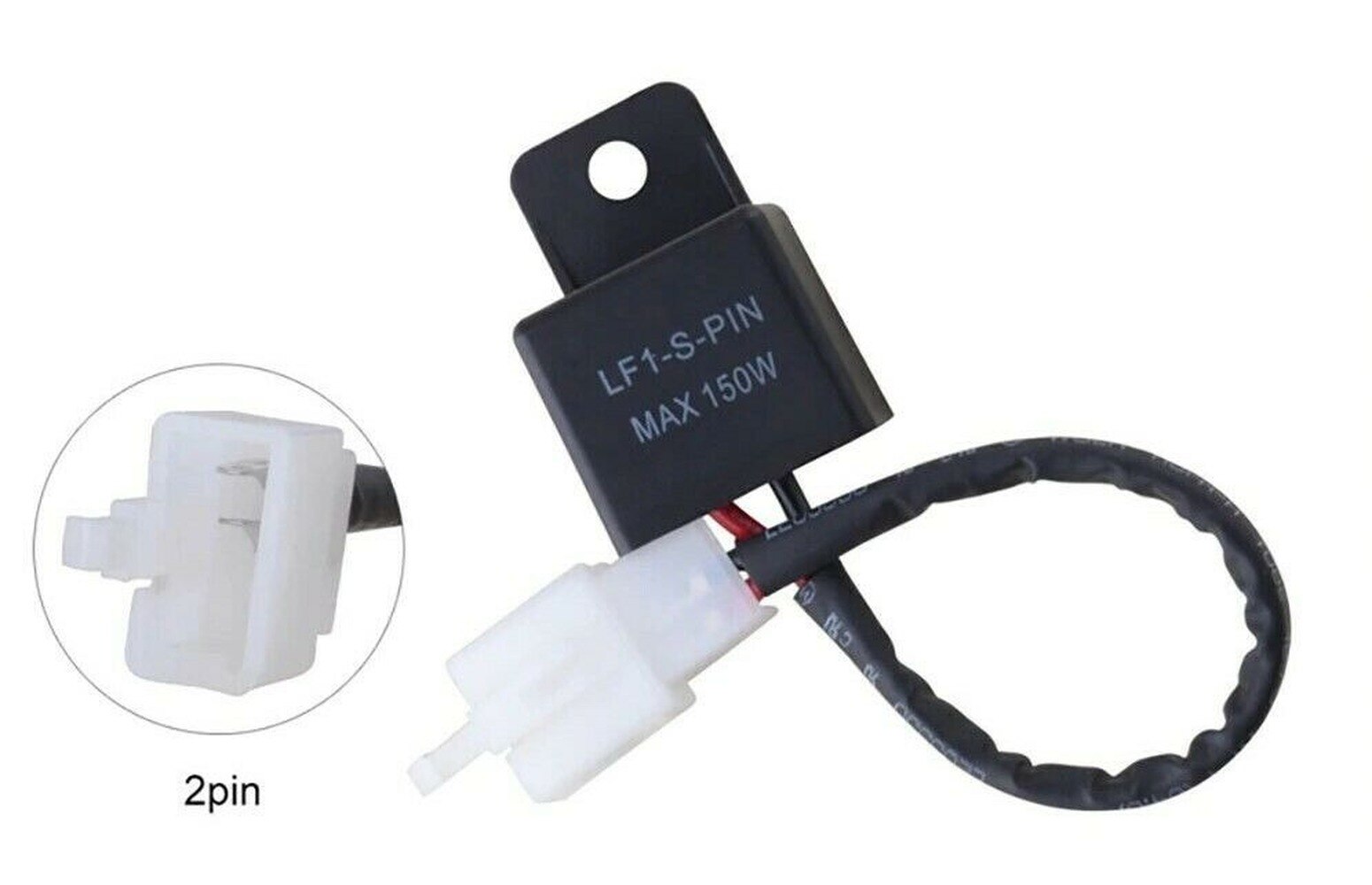 Wired Motorcycle Motorbike 2 Pin LED Indicator Flasher Relay