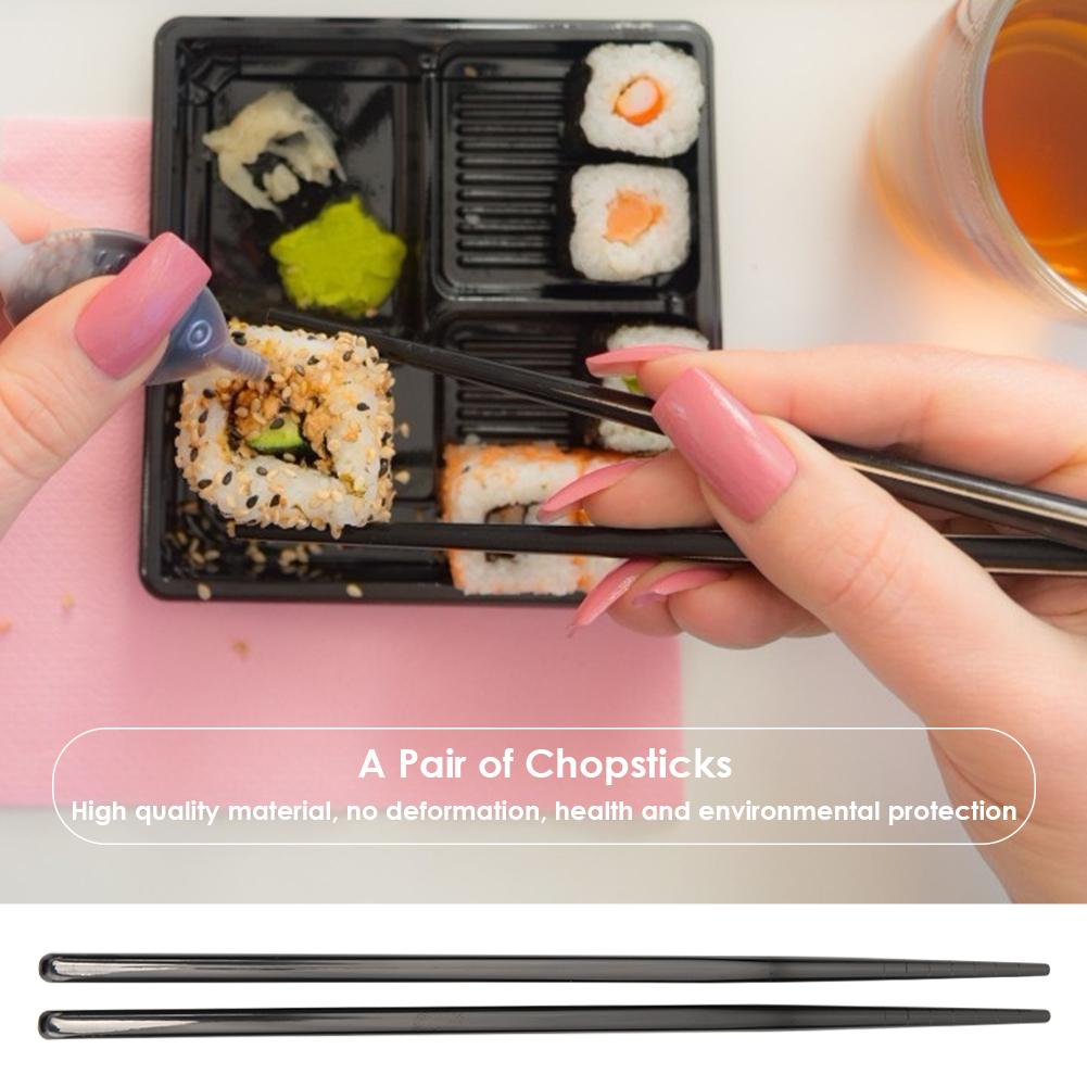 1 Paar Rvs Metalen Eetstokjes Antislip Rvs Chop Sticks Set Herbruikbare Voedsel Sticks Milieuvriendelijke Servies