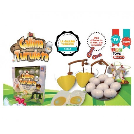 IMC Toys La Gallina Turuleta – Juego De Habilidad De Mesa, Atrapa Huevos Sin Romper, Para 2 O Más Jugadores, +5 Años