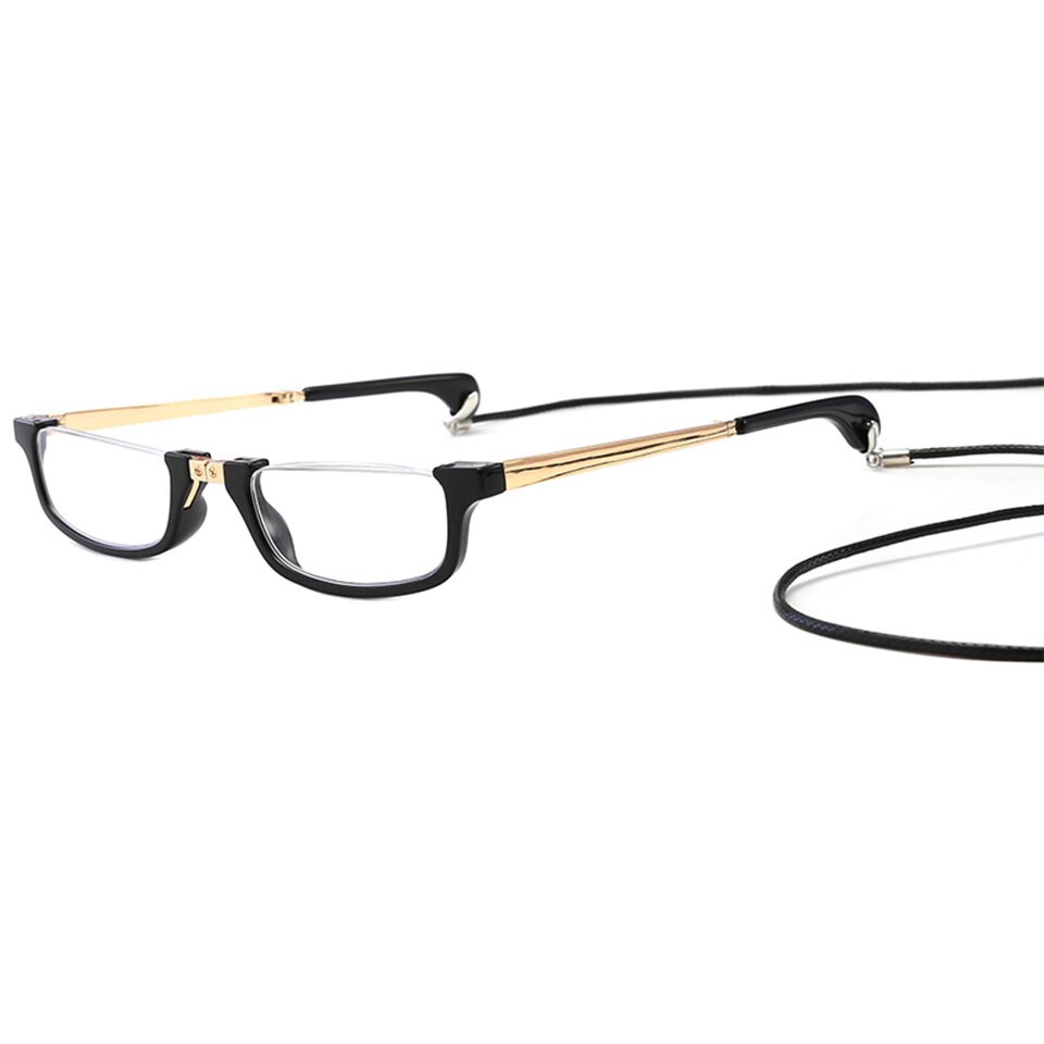 Titanium Magnetic Foldable Reading Glasses Half frame Lens Unsiex Retro Folding Presbyopia Glasses With Case+1.00+1.50+2.00