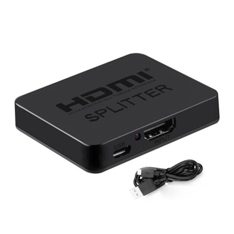 1Set Full 4K Splitter 1X2 3D 1080P 2 Ports Repeater Amplifier Hub Device T5UA