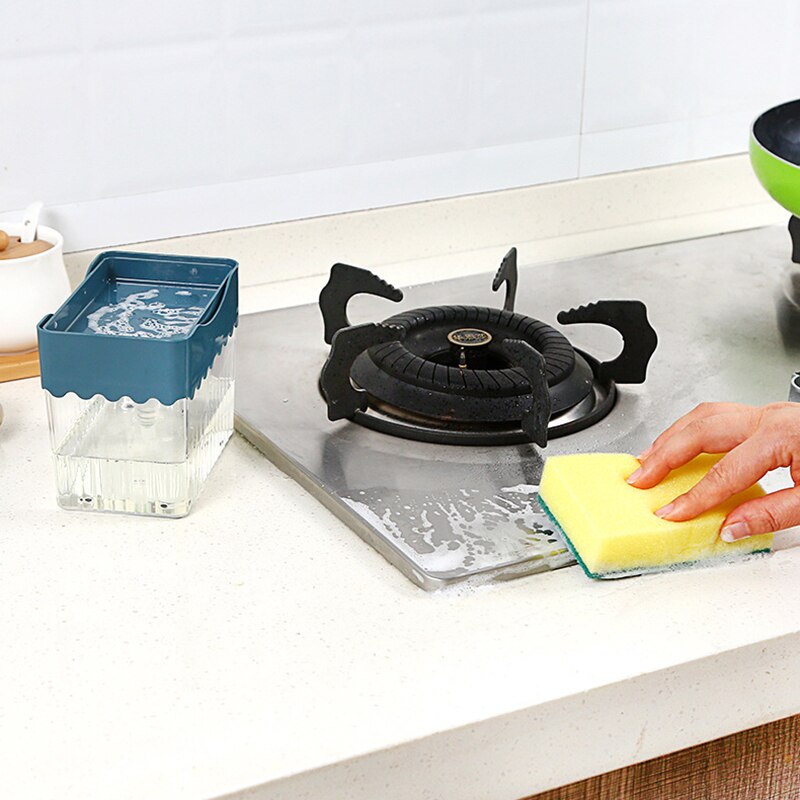 Buy one get one free 1pcs liquid soap dispenser soap pump dispenser and sponge rack for pots and dishes cleaning soap dispenser