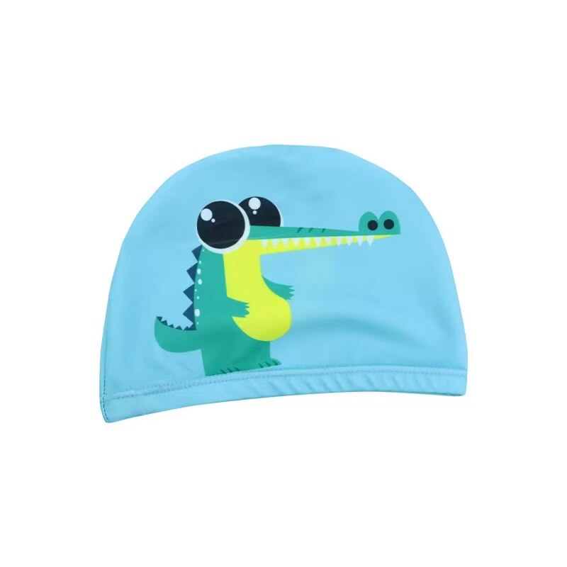 Children&#39;s Swimming Cap Elastic Fabric Cute Cartoon for Long Hair Lovely Kids Protect Ears Swim Pool Hat for Boys Girls Swim