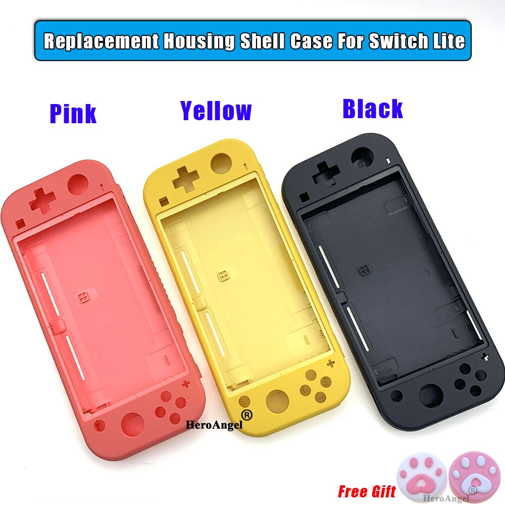 Black Yellow Front Back Housing Shell Cover Case Set for Nintend Switch Lite Console Replacement Cover Case