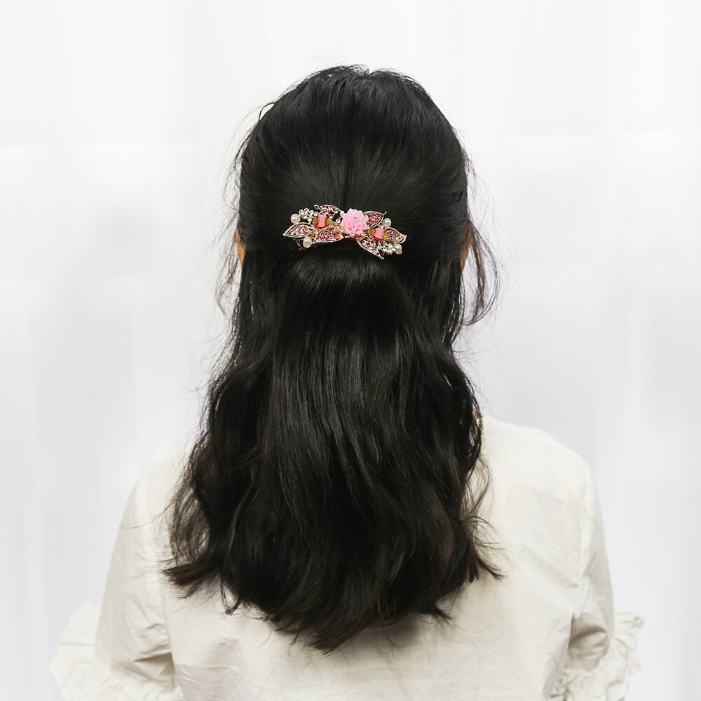 Six Style résine fleur Hairgrips pour les femmes classique feuille coiffure à la bijoux de cheveux pour fille résine Barrettes bijoux