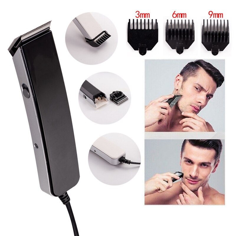 Bedste tilbud hårklipper plug-in elektrisk push-clipper frisør husstand mini frisør barbermaskine skæg skæremaskine eu stik