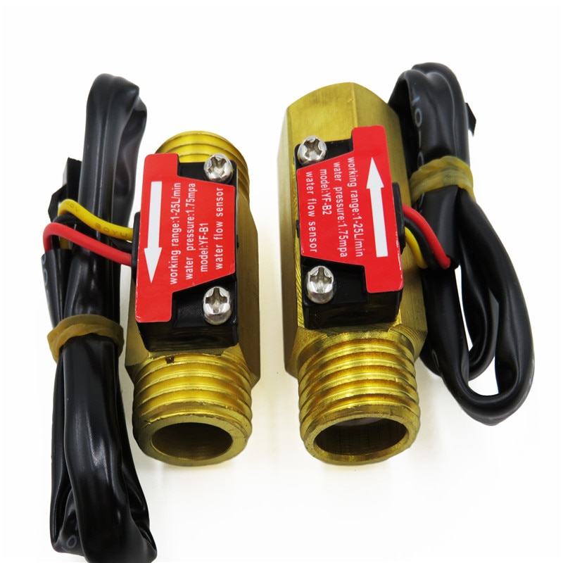 Flow Sensor G3/4" DN20 Copper Hall Effect Liquid Water Flow Sensor Switch Flow Meter