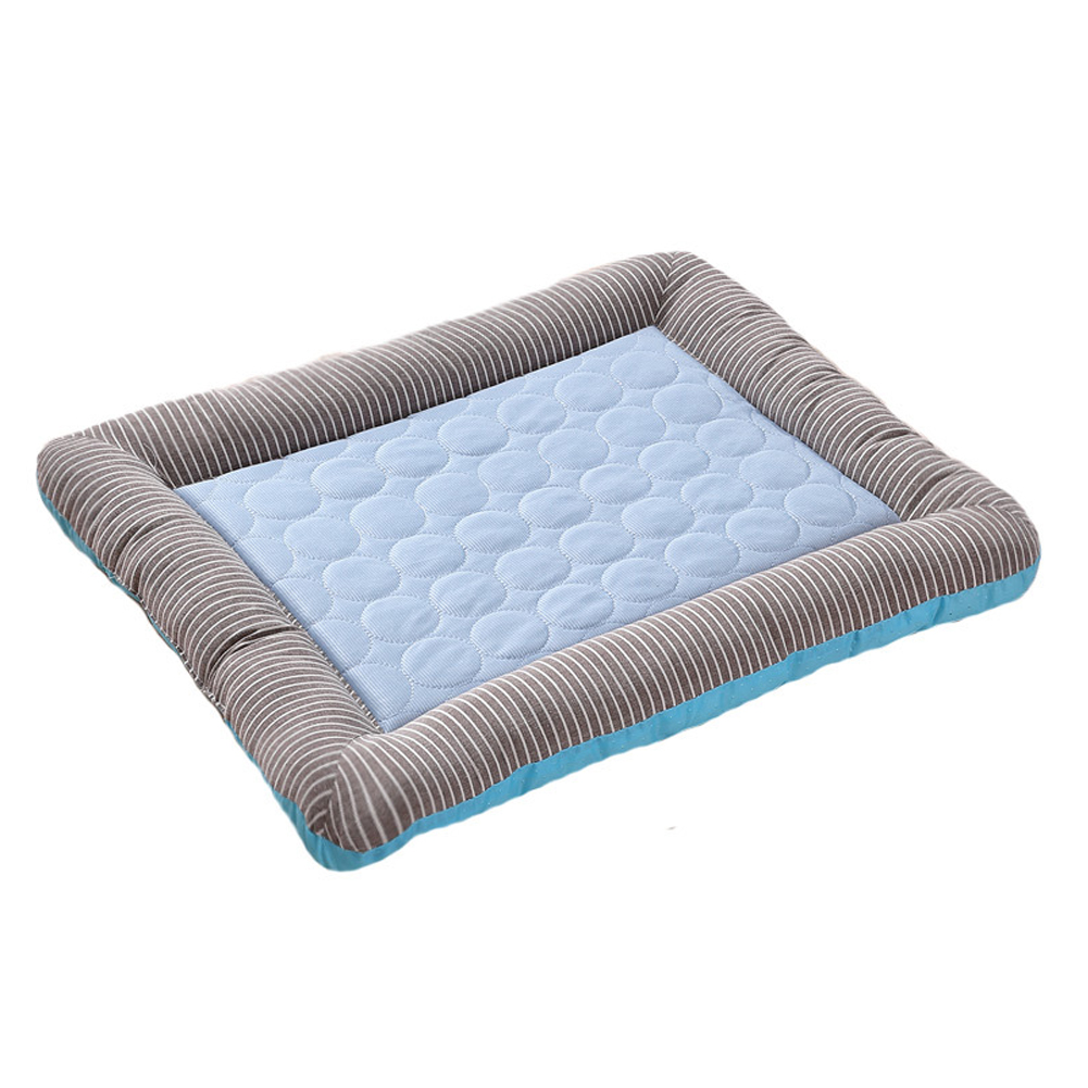 Huisdier Koeling Pad Hond Koeling Zomer Slaapmat Katten Cooling Deken Ijs Zijde Puppy Slapen Matras Kat Bed Huisdier Kussen pad: Blauw / S 45x35cm