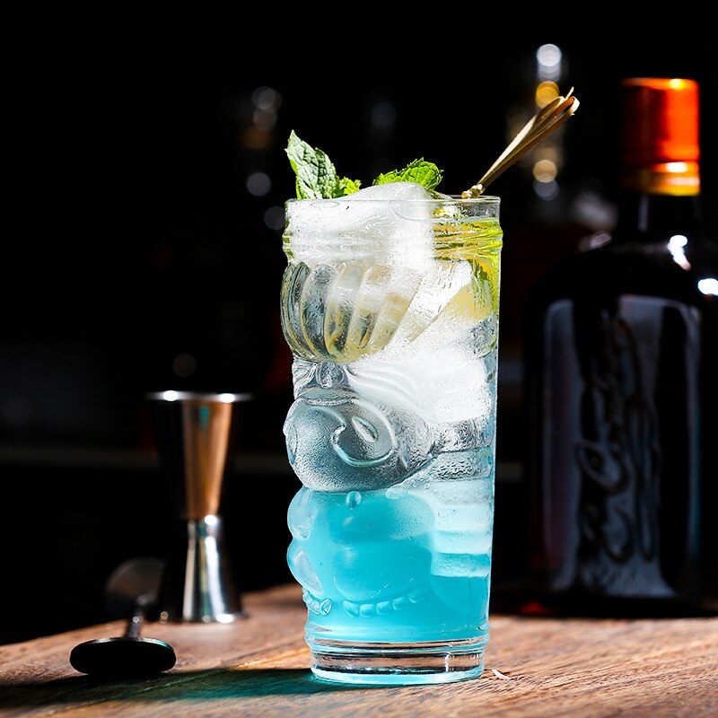 Szklany kubek Tiki nowoczesny bar Tiki chłodnica wyczyść kubki Libbey hawaje wielkanoc wyspiarz kubek na koktajle piwo wino napój kubek narzędzie barowe