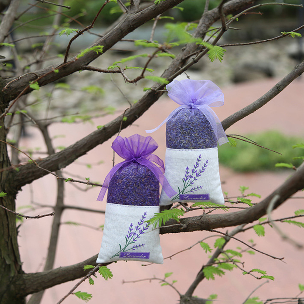 30 bolsas vacías para bolsitas, bolsa portátil con estampado de flores, bolsita de fragancia de lavanda para almacenamiento de semillas y flores secas