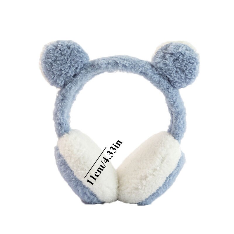 Cute Warm Panda-shaped Earmuffs Fashionable Korean Version Earmuffs Popular Comfortable Antifreeze Neutral Winter Plush Earmuffs