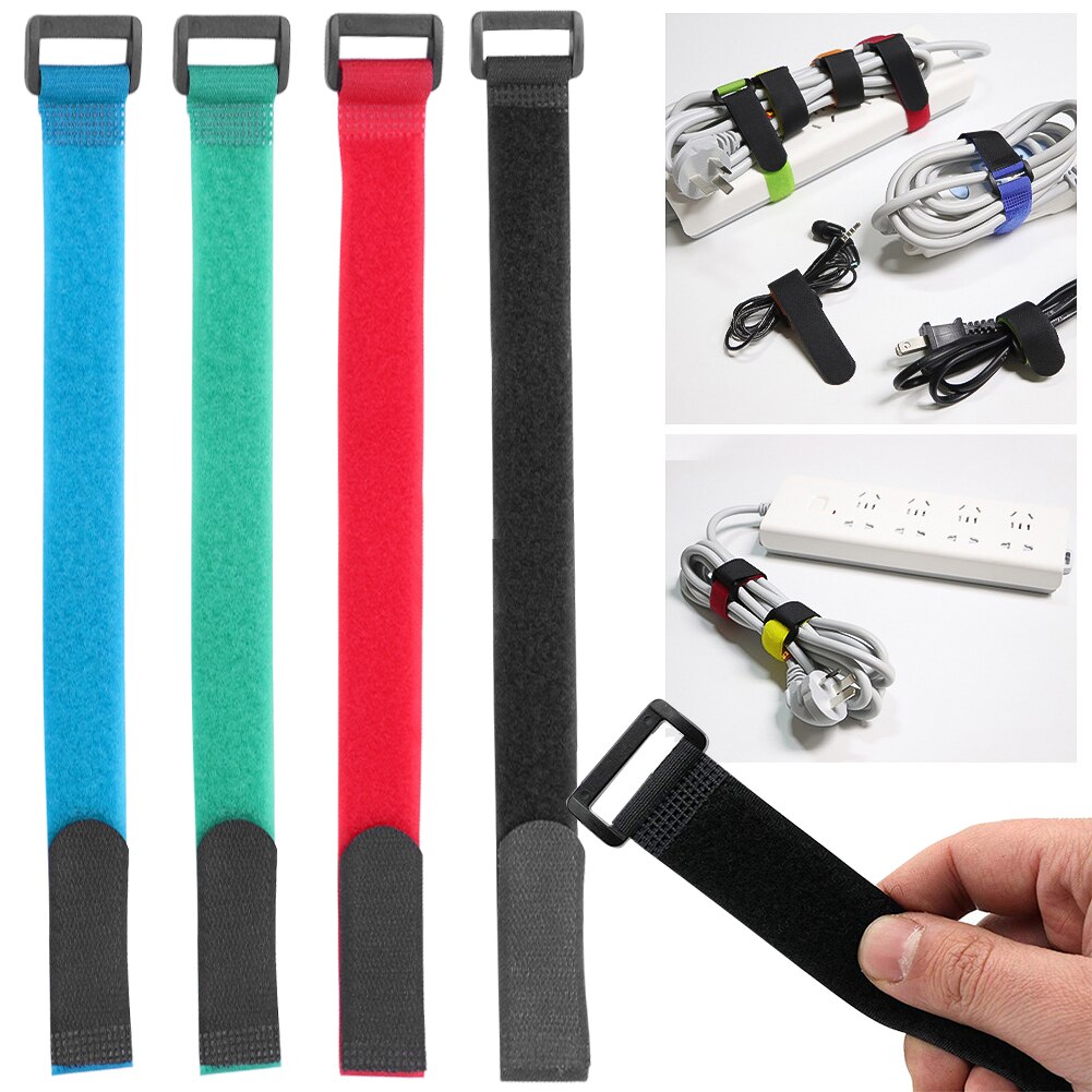 10 stück 2*50cm Mehrweg Befestigungs Fahrrad binden Nylon Haken &Ampere; Schleife dauerhaft Multil Zweck Selbst-Klebstoff Gurt Kabelbinder