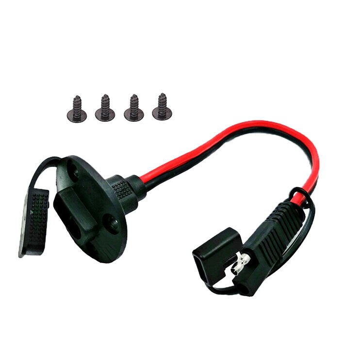 Solar Panel Connectors to DC Extension Cable 16AWG With DC 5.5mmx2.1mm,DC 3.5x1.35mm,DC 5.5x2.5mm And DC8mm Adapter: SAE Panel Mount