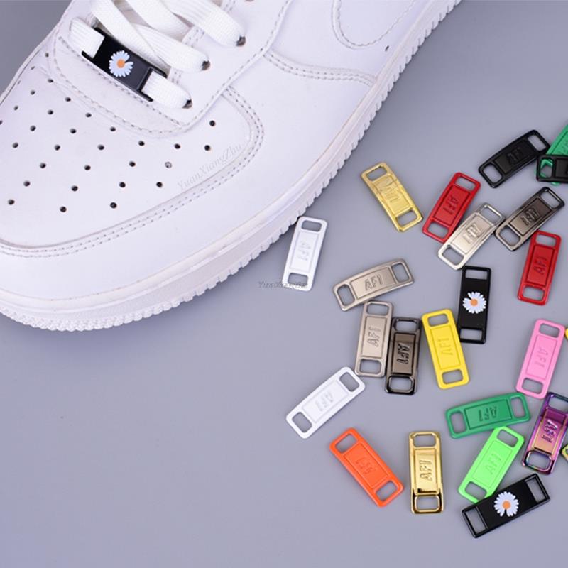 Combinación AF1 de abalorios de diamante para zapatos, cordones de , hebilla de Metal de , decoraciones, Chapa de la Fuerza Aérea 1, accesorios para zapatos