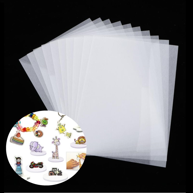 10 Uds. De hojas de plástico termorretráctil, papel de película retráctil para adultos y niños, crea manualidades y llaveros artísticos, suministros para manualidades hechas a mano