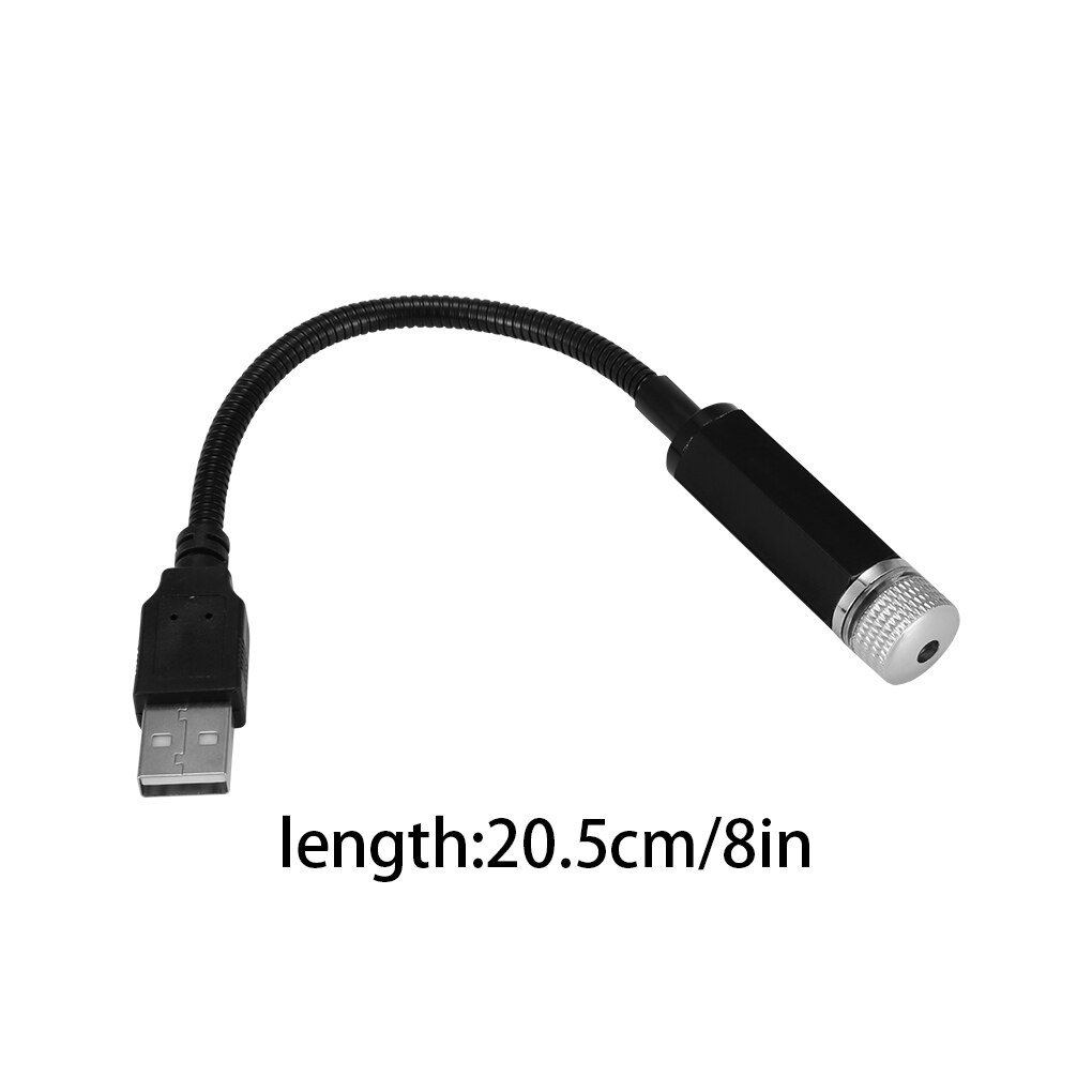 Luz de proyección de techo de coche, proyector de techo Interior, luz LED de ambiente ajustable USB portátil, luz roja