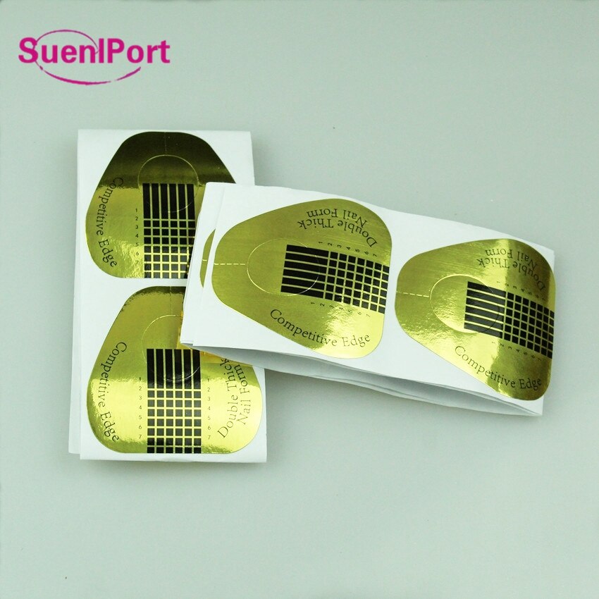 Sune l Poort 100 stks Professionele nail forms Acryl Curve Nagels Gel Nagel Nail Art Guide Vorm Stickers Lijm UV Gel