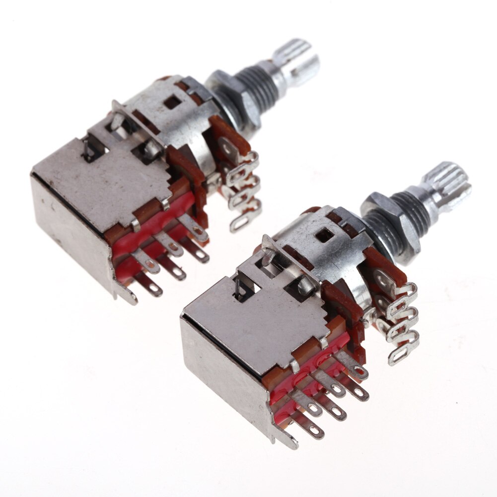 Push Pull Guitar Controle Pot Potentiometer Voor Elektrische Gitaar/Elektrische Bas Pickup Gitaar Deel Accessoires A500K/250K b500K/25K: A250K B250K