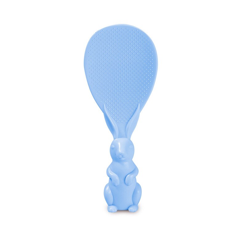 Leuke Vorm Pp Plastic Lepel Rijst Huishoudelijke Konijn Smiley Non-stick Rijst Lepel Keuken Items Creatieve Rijst Spatel Serveren lepel: blue