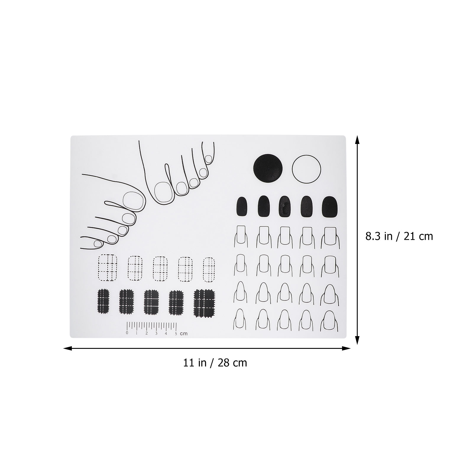 Tapis de pratique de manucure en acrylique, feuille de formation en Nail Art, outil de bricolage