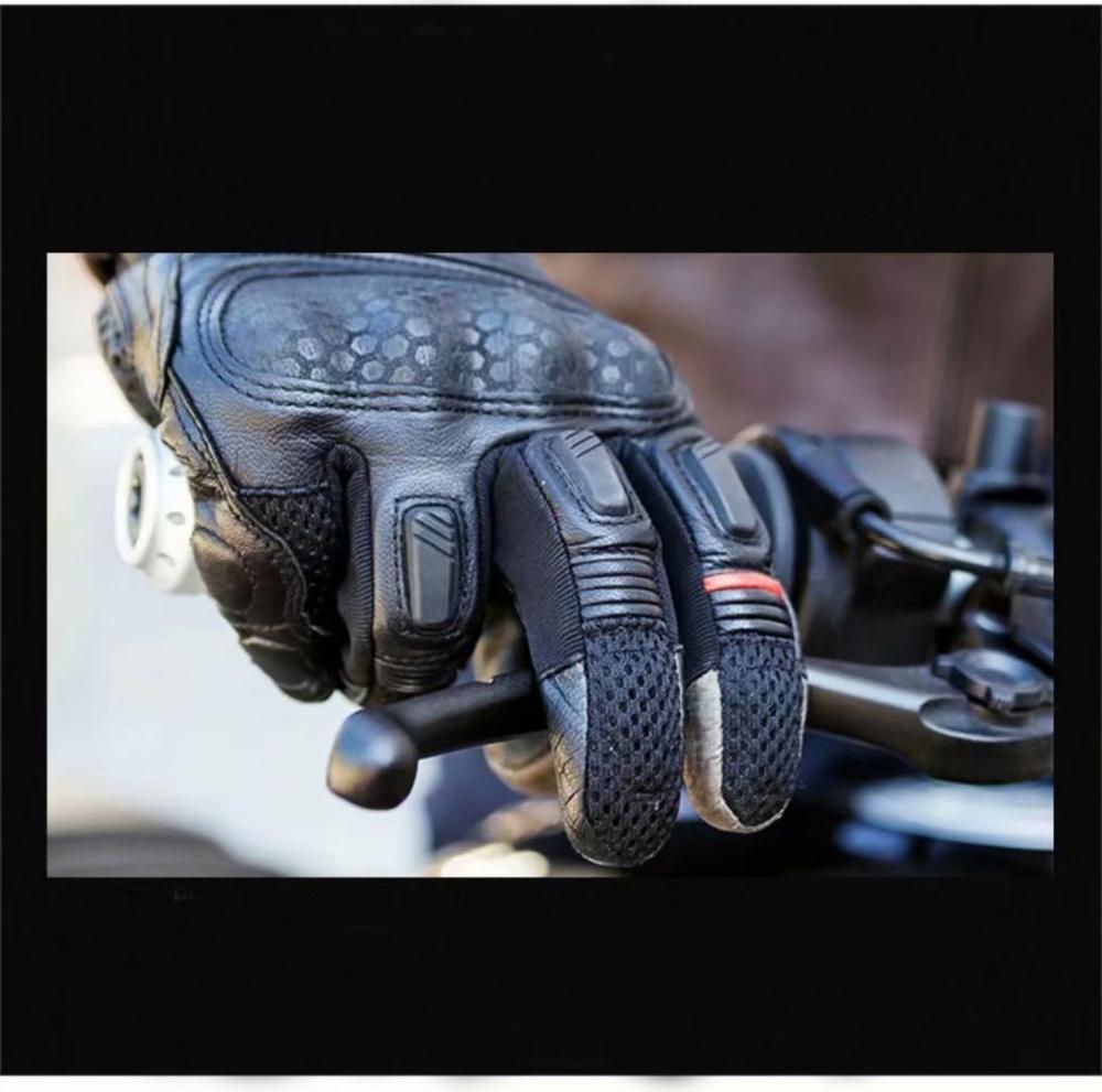 Mannen Lederen Moto Rbike Dirts Handschoenen Moto Rcycle Beschermende Handschoenen Moto Cross Handschoenen Guanti Moto