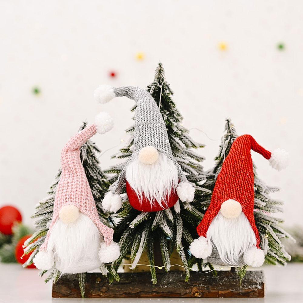 Kerst Pailletten Hoed Bos Oude Man Faceless Pop Ornamenten Jaar Decoratie Familie Boom Kinderen Kerst I8O6