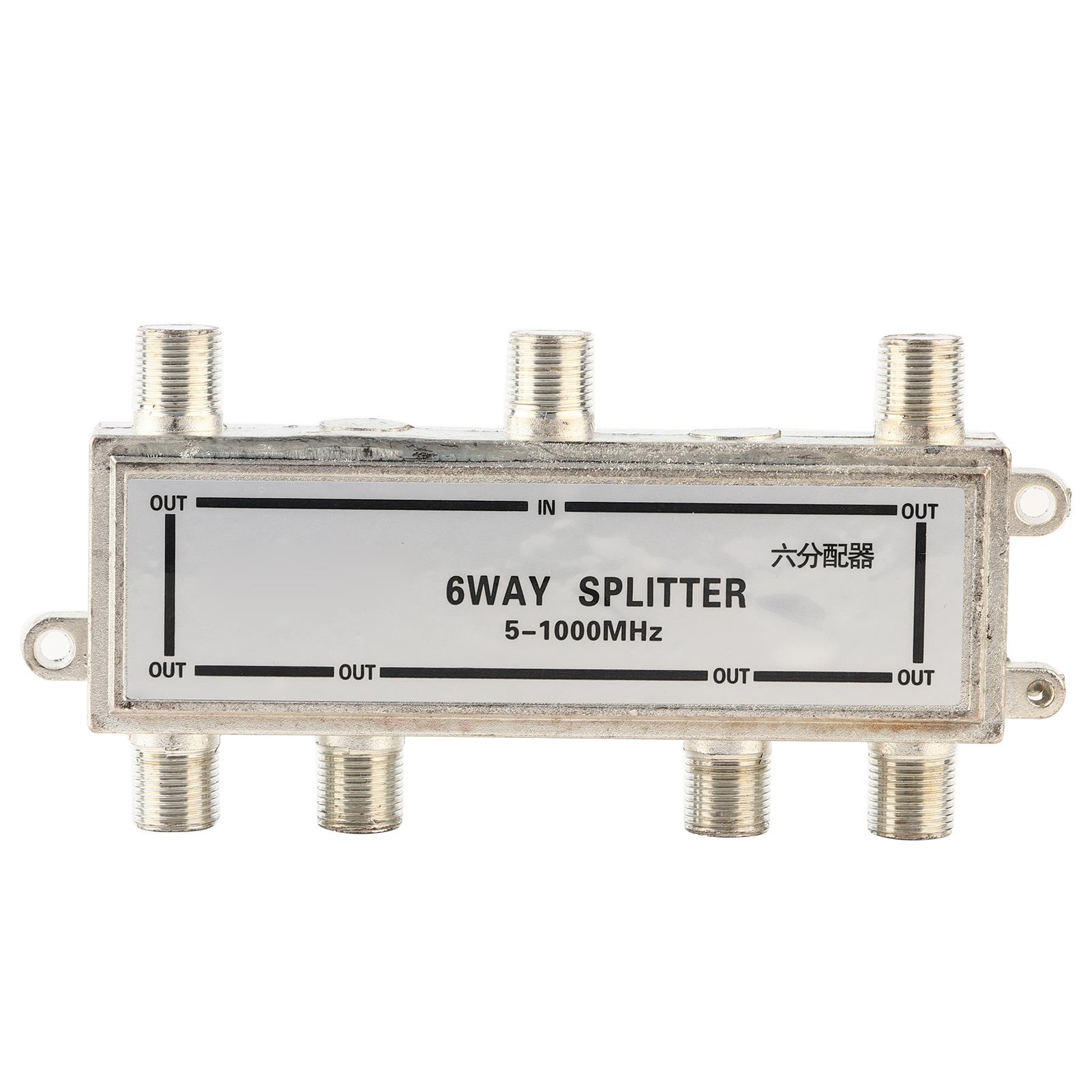 6-Way Coax Splitter 5-1000MHz CATV Antenna Signal Amplifier - Home TV Equipment