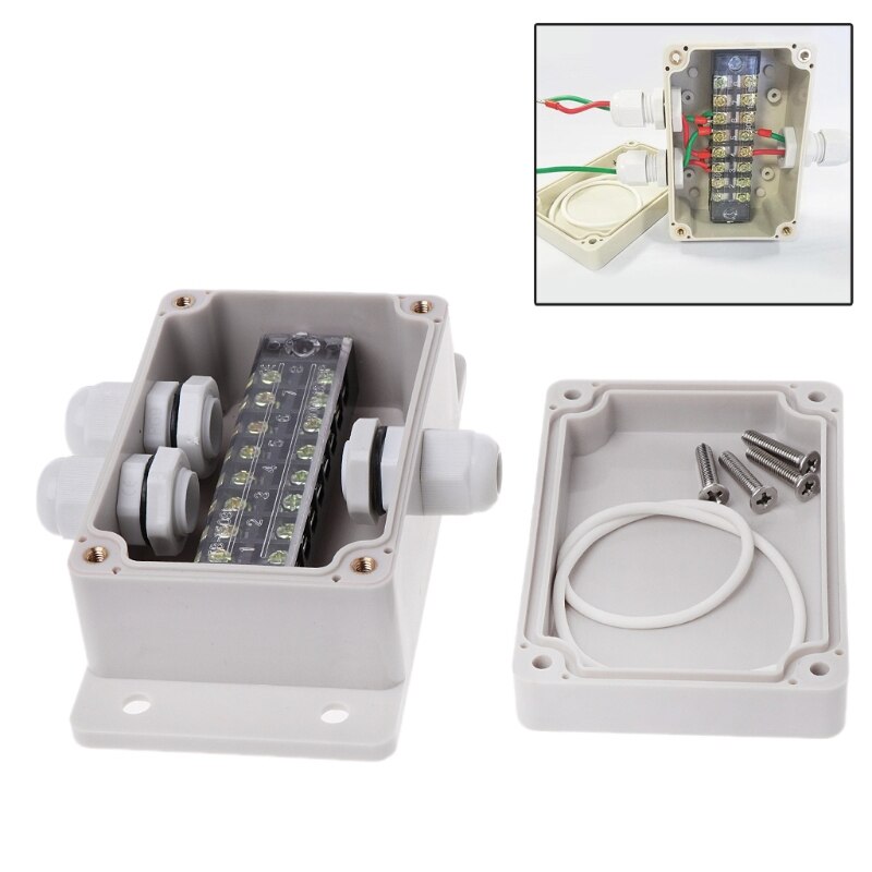 JFBL Abs Waterproof Junction Boxes Connection Outdoor Indoor Distribution Box Electrical Enclosure Case With Cable Glands Co