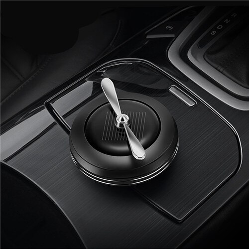 2020 Profumo solare Supporto Elica Automatico Ruotato macchina Bevanda Rinfrescante di aria Diffusore di aroma Interni auto Purificatore D'aria Ornamenti: nero