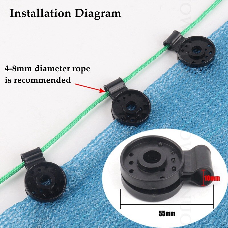 10~100pcs Sunshade Net Clip Hook Poultry Aquaculture Fence Net Hang Hook Insect proof Net fixing Clamp Curtain Cloth Fixing Clip