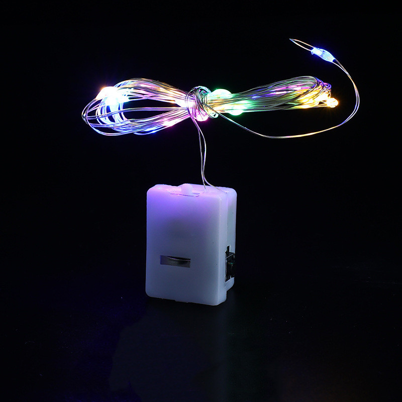LED-Lichterkette, Knopfbatterie, Lichterkette, Weihnachten, Hochzeit, Neujahr, Schlafzimmer, Wohnzimmer, Garten, Dekoration, Girlande: RGB / O