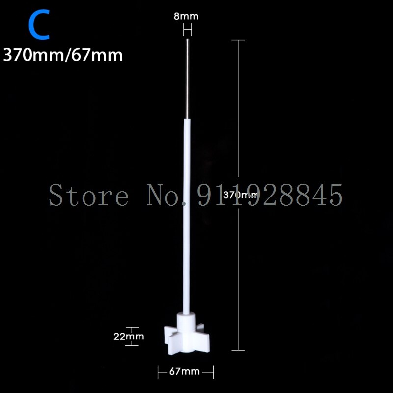 2 teile/los Labor PTFE Rühren Paddel Rührer Rühren Aalve Klinge Säure und Alkali Beständig Mond Kreuz Platte Typ F4 Mischen Bar