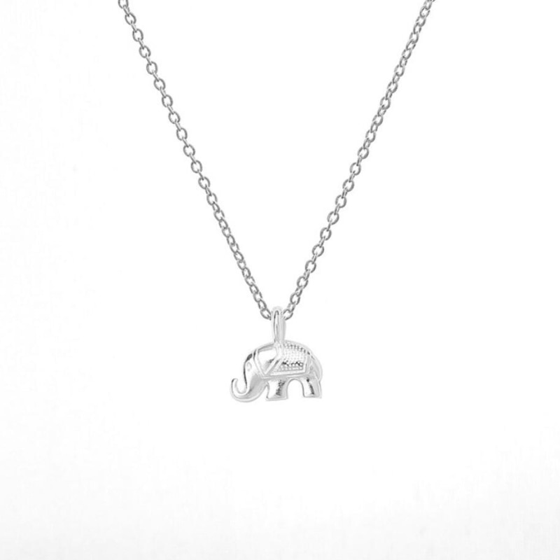 Sole Memory Cute Mini Animal Thailand Elephant Pendant Simple 925 Sterling Silver Clavicle Chain Female Necklace SNE383