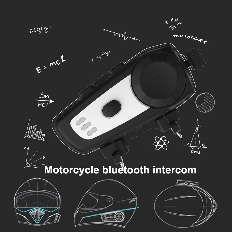 VR roboter Bluetooth Motorrad Gegensprechanlage Wasserdichte Drahtlose Freihändige Helm Headset Sprechanlage Für 2 Fahrer Intercomunicador