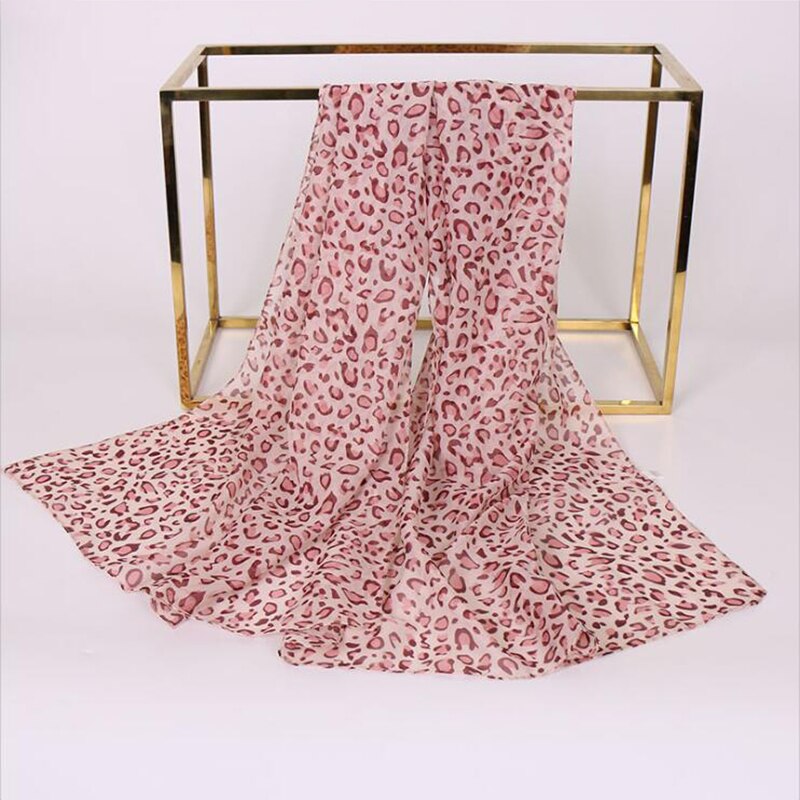 Dame efterårs leopardprint lille silketørklæde hår bindebånd halstørklæde multifunktionelt luksus sjal: Lyserød