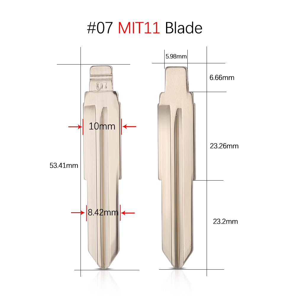 10 pezzi # 07 15 16 23 62 auto KD900 Flip Chiave lama MIT8 MIT11 per Mitsubishi Outlander Grandis lanciere-EX ASX Pajero non tagliato Chiave lama