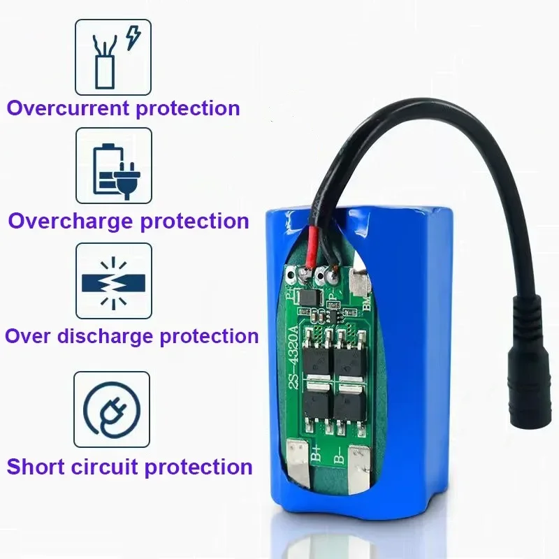 100% 7.4V 12000mAh 21700 Li-ion Battery For T188 T888 -5 V007 C18 H18 RC Fishing Bait Boat accessories