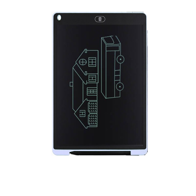 12 inch Drawing Board LCD Screen Writing Tablet Digital Graphic Drawing Tablet Handwriting Pad Pen color writing board for kids: Single color white