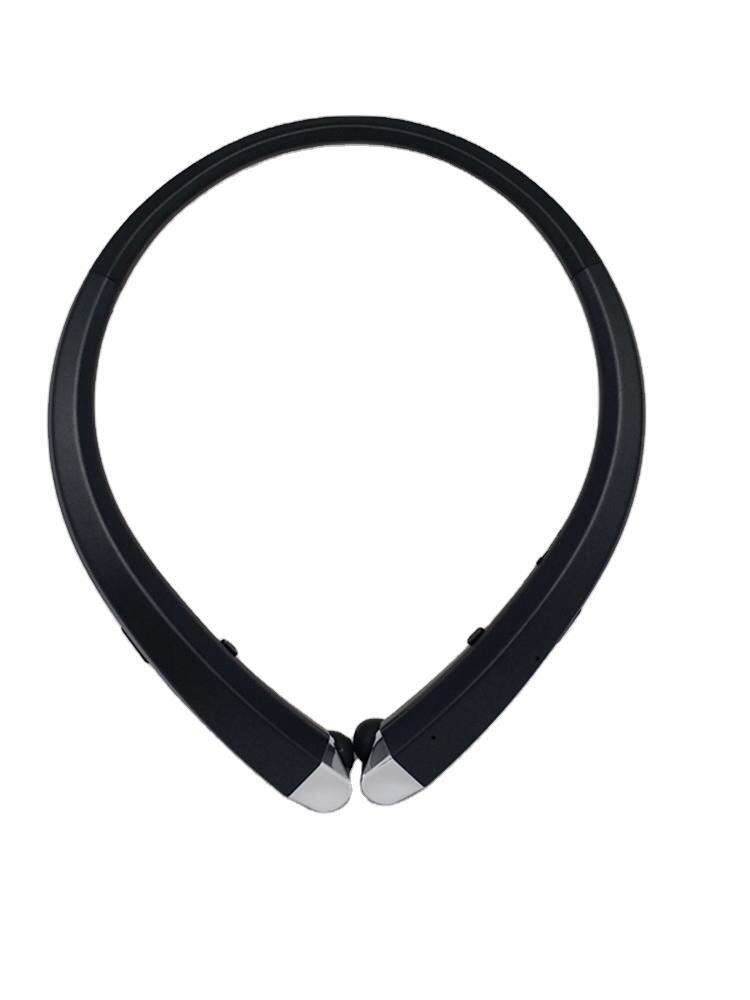 Sports Bilateral Stereo Bluetooth Earphone Neck-Hanging Music Headset Foreign Trade Halter Bluetooth Headset 4.1: Black