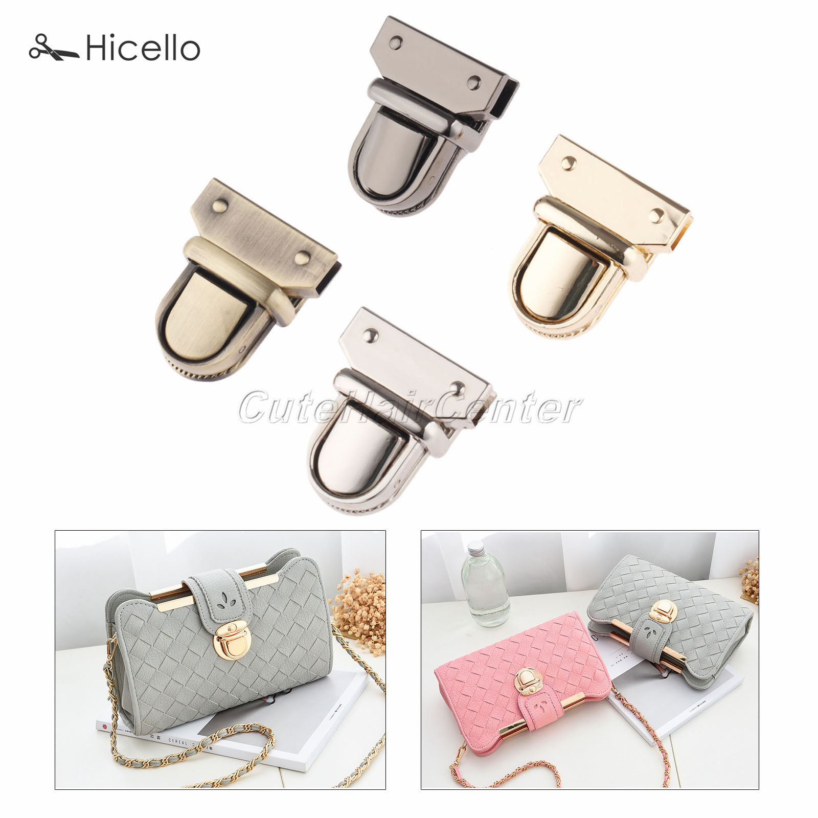 1 Set Tasche Verschluss Lock Twist Drehen schlösser Zink-legierung 33*29mm für Gepäck Leder Taschen Kleidung Schuhe nähen Zubehör Handwerk Hicello