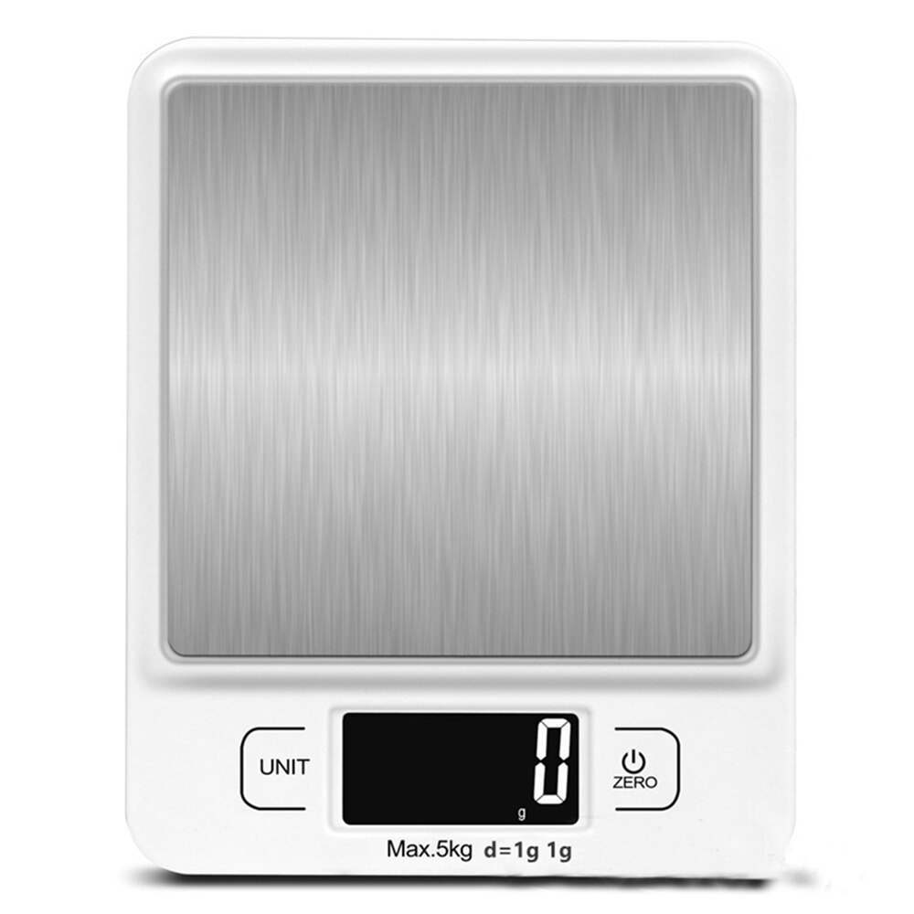 USB Powered Digital LCD Scale Kitchen Balance 5kg /1g Multifunction Food Scale for Baking Cooking Home Weigh Electronic Scales: White
