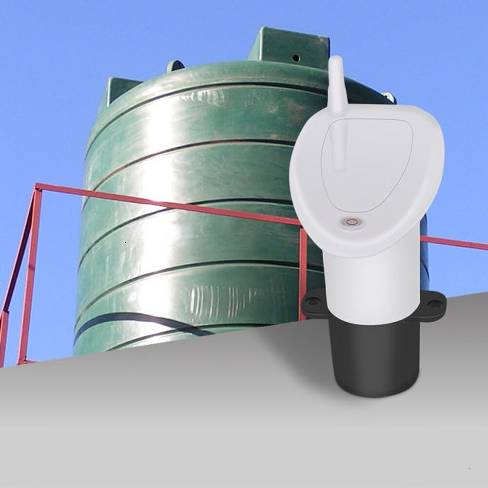Ultrasone Watertank Niveau Meter Temperatuur Sensor Lage Batterij Vloeibare Diepte Indicator Tijd Alarm Zender Meetinstrumenten