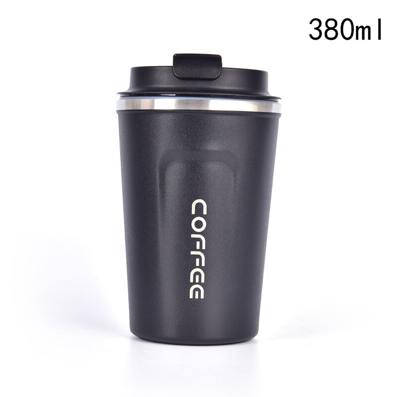 Taza de café de acero inoxidable, termo grueso grande para coche, Taza Termo de viaje, termo para , 380/500ML: 3