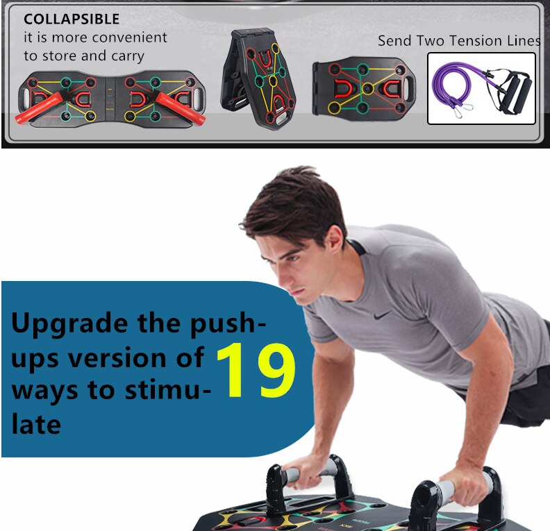 K2017 Foldable Push Up Board Multifunctional Body Comprehensive Exercise Stands Slimming Gym