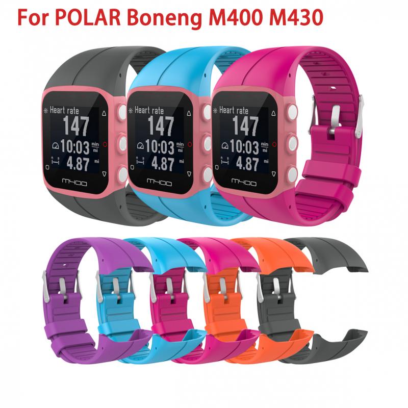 Silione Bracelet For POLAR Boneng M400 M430 Smart Band Universal 10 Colors Wrist Strap Soft Fitness Bracelet Smart Accessories