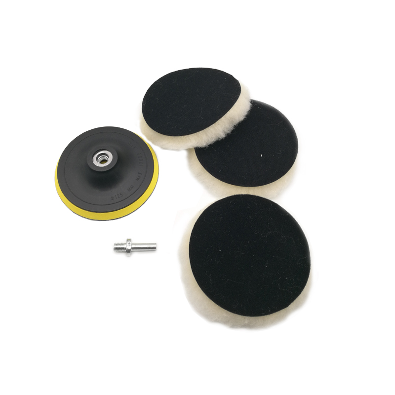 5pcs Polishing Buffing Pad Set Waxing Polishing Disc Polisher With Drill Adapter Car Auto Car Paint Care